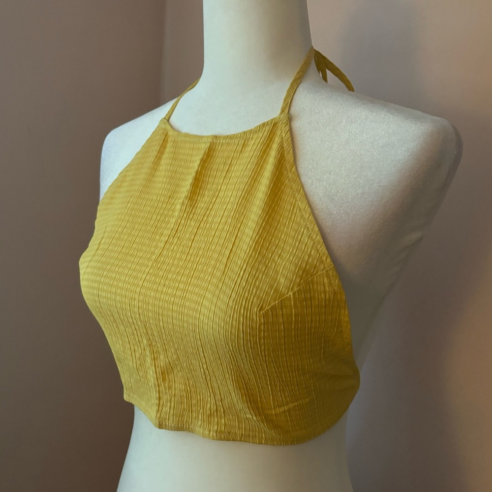 American Apparel Square Neck Backless Halter Top